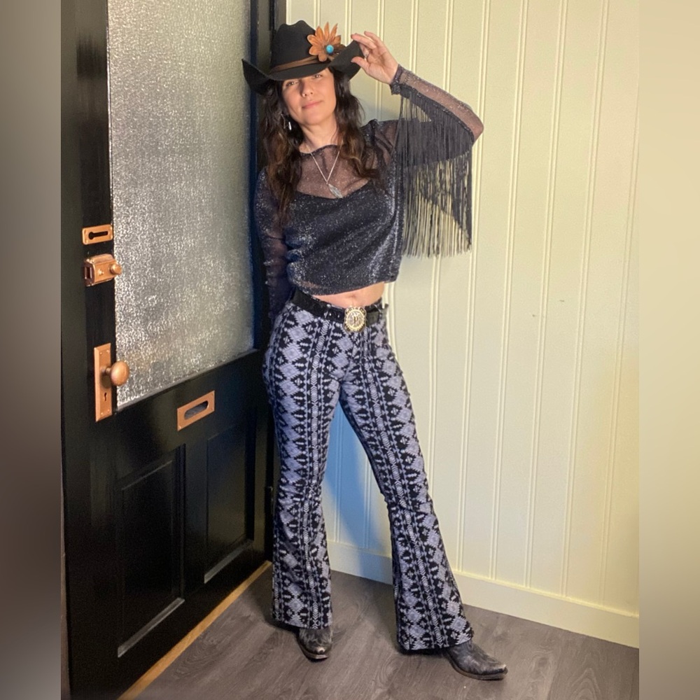 Idyllwind Black Fringe Poncho Sweater